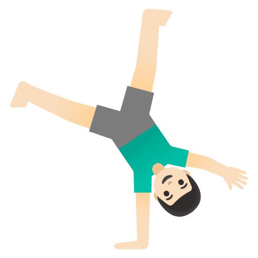 Man Cartwheeling Light Skin Tone Emoji from Noto Emojis Set