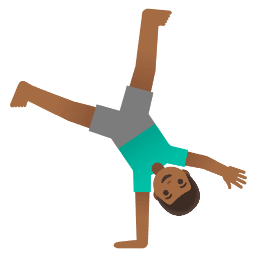 Man Cartwheeling Medium Dark Skin Tone Element from Noto Emojis Set