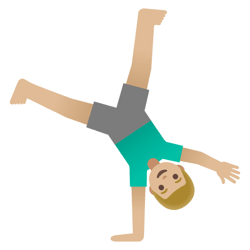 Man Cartwheeling Medium Light Skin Tone Element from Noto Emojis Set