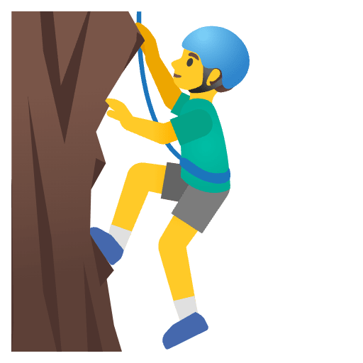 Man Climbing Emoji from Noto Emojis Set
