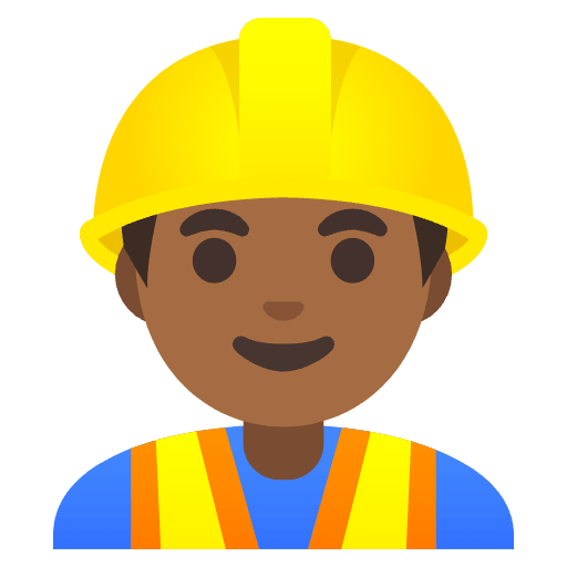 Man Construction Worker Medium Dark Skin Tone Emoji from Noto Emoji Set