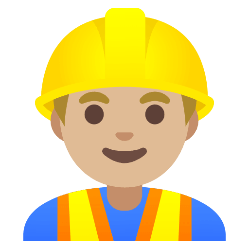 Man Construction Worker Medium Light Skin Tone Element from Noto Emojis Set