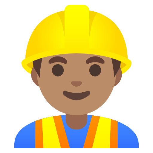 Man Construction Worker Medium Skin Tone Element from Noto Emojis Set