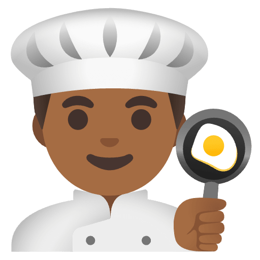Man Cook Medium Dark Skin Tone Element from Noto Emojis Set