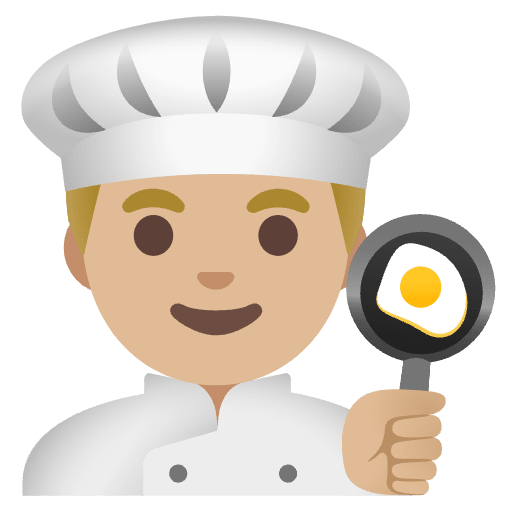 Man Cook Medium Light Skin Tone Element from Noto Emojis Set