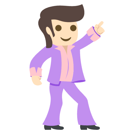 Man Dancing Light Skin Tone Element from EmojiTwo Colors Set