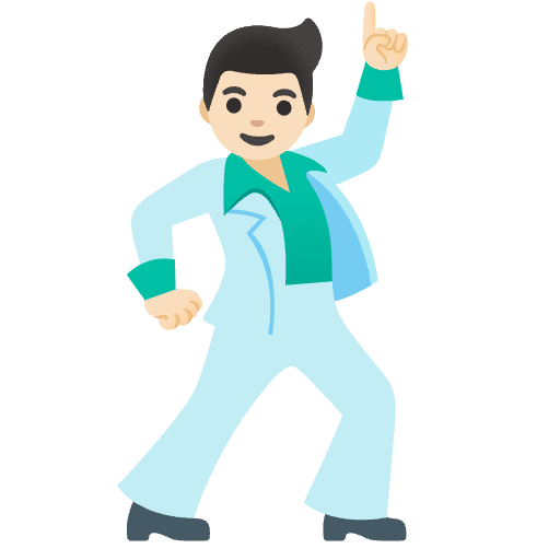 Man Dancing Light Skin Tone Element from Noto Emojis Set