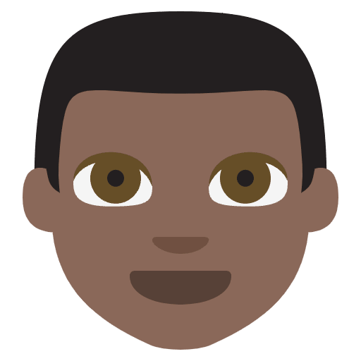 Man Dark Skin Tone Emoji from EmojiTwo Colors Set