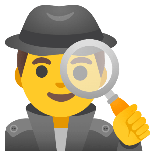Man Detective Element from Noto Emojis Set
