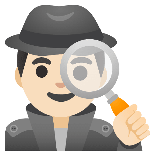 Man Detective Light Skin Tone Emoji from Noto Emojis Set