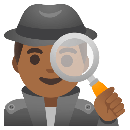 Man Detective Medium Dark Skin Tone Element from Noto Emojis Set