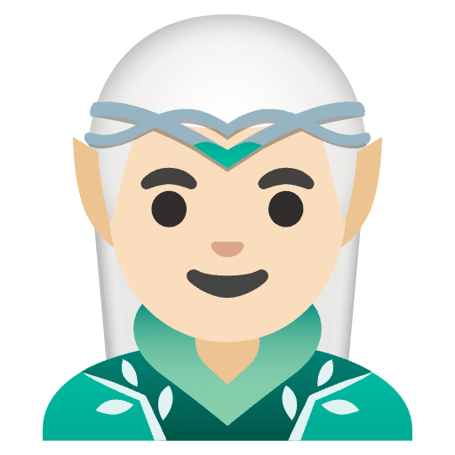 Man Elf Light Skin Tone Emoji from Noto Emoji Set