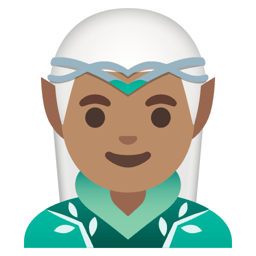 Man Elf Medium Skin Tone Emoji from Noto Emojis Set