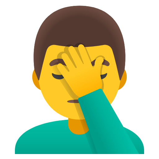 Man Facepalming Element from Noto Emojis Set