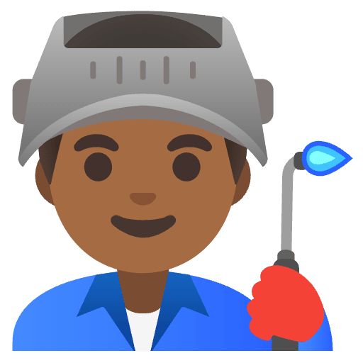 Man Factory Worker Medium Dark Skin Tone Element from Noto Emojis Set