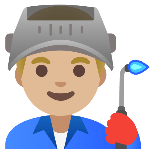 Man Factory Worker Medium Light Skin Tone Element from Noto Emojis Set
