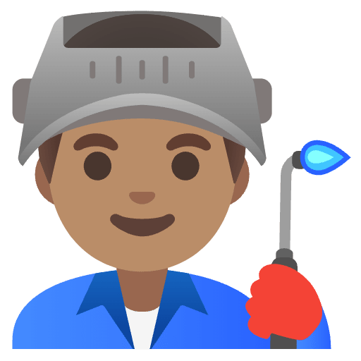 Man Factory Worker Medium Skin Tone Emoji from Noto Emoji Set