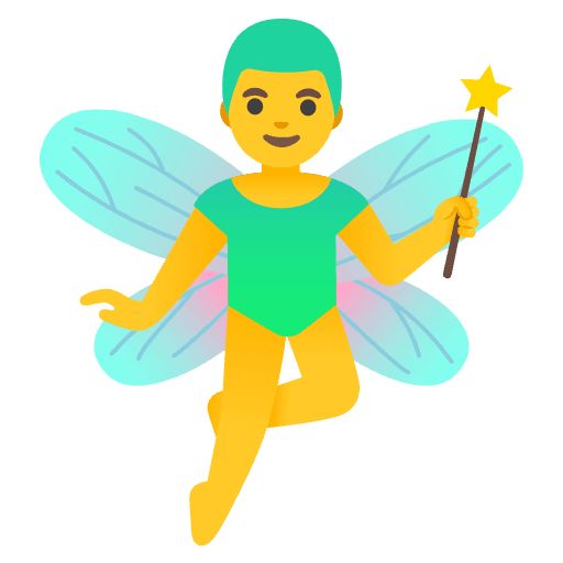 Man Fairy Element from Noto Emojis Set