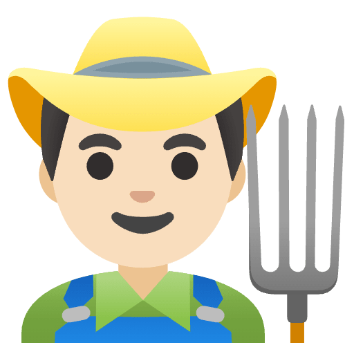 Man Farmer Light Skin Tone Emoji from Noto Emojis Set