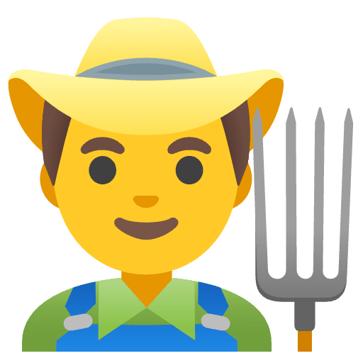 Man Farmer Element from Noto Emojis Set