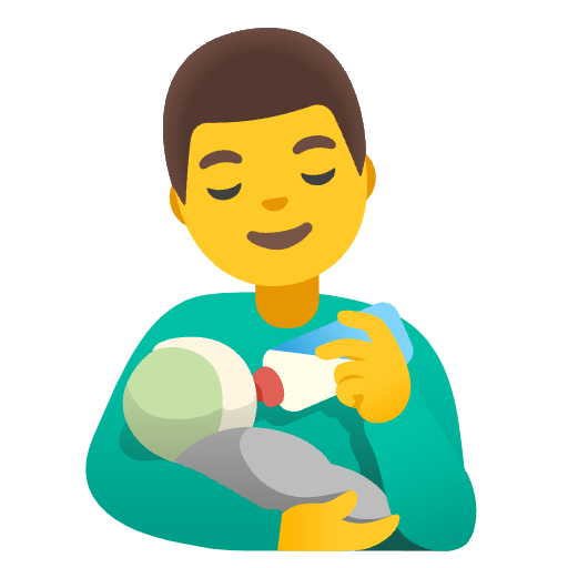 Man Feeding Baby Emoji from Noto Emoji Set