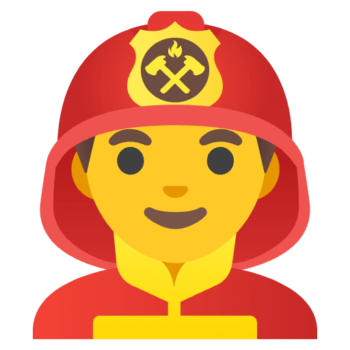 Man Firefighter Emoji from Noto Emojis Set