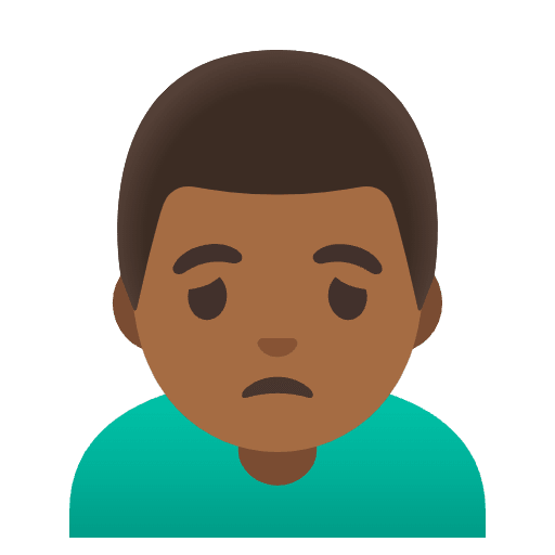 Man Frowning Medium Dark Skin Tone Element from Noto Emojis Set