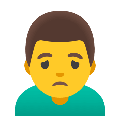 Man Frowning Emoji from Noto Emojis Set