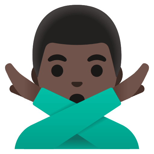 Man Gesturing No Dark Skin Tone Element from Noto Emojis Set