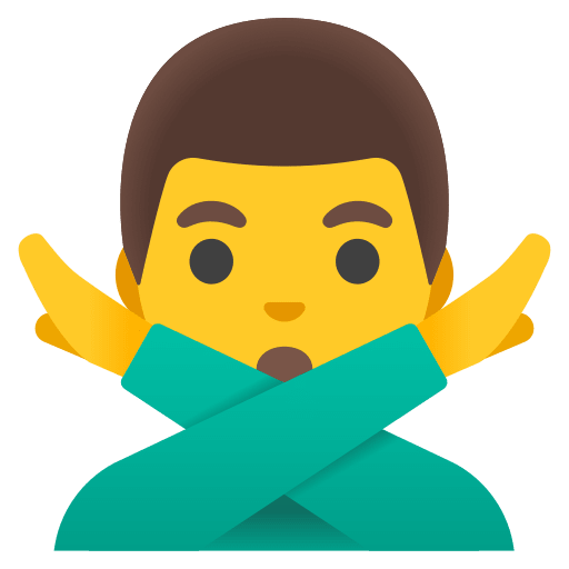 Man Gesturing No Element from Noto Emojis Set