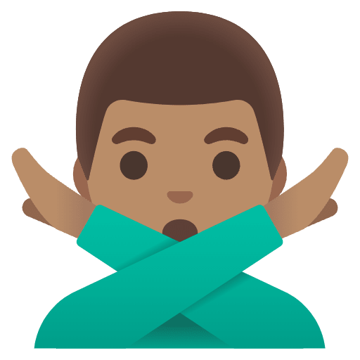 Man Gesturing No Medium Skin Tone Emoji from Noto Emoji Set