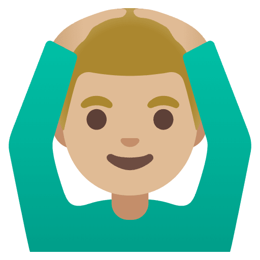 Man Gesturing Ok Medium Light Skin Tone Element from Noto Emojis Set