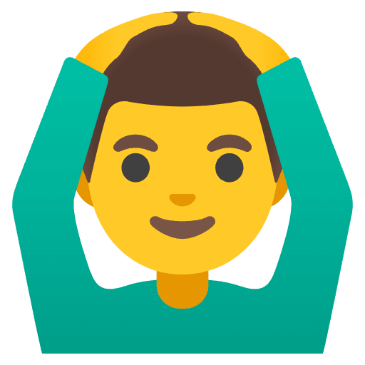 Man Gesturing Ok Emoji from Noto Emojis Set