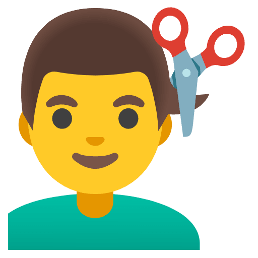 Man Getting Haircut Emoji from Noto Emoji Set