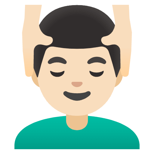 Man Getting Massage Light Skin Tone Element from Noto Emojis Set