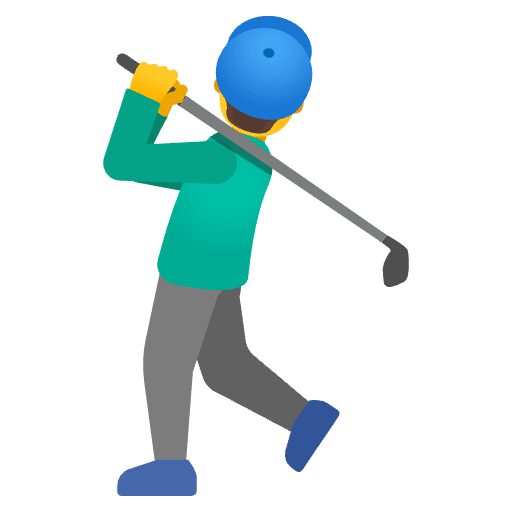 Man Golfing Emoji from Noto Emoji Set