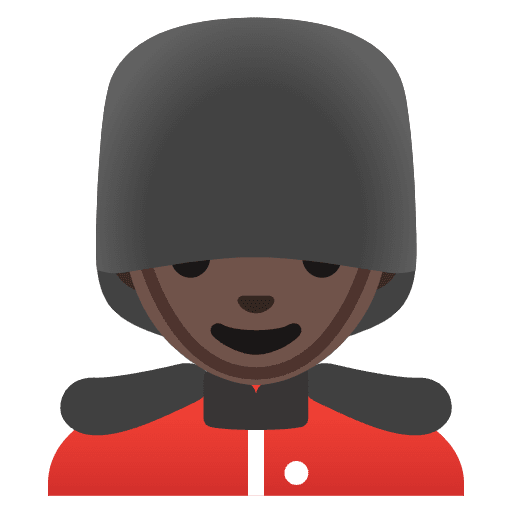 Man Guard Dark Skin Tone Emoji from Noto Emoji Set