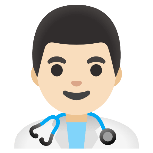 Man Health Worker Light Skin Tone Emoji from Noto Emoji Set