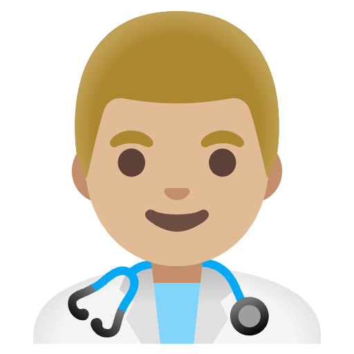 Man Health Worker Medium Light Skin Tone Emoji from Noto Emoji Set