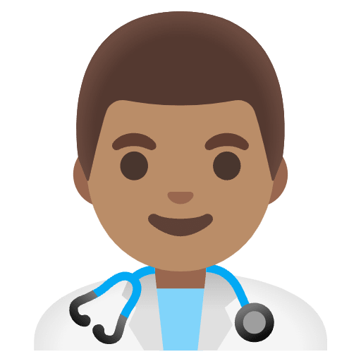 Man Health Worker Medium Skin Tone Emoji from Noto Emoji Set