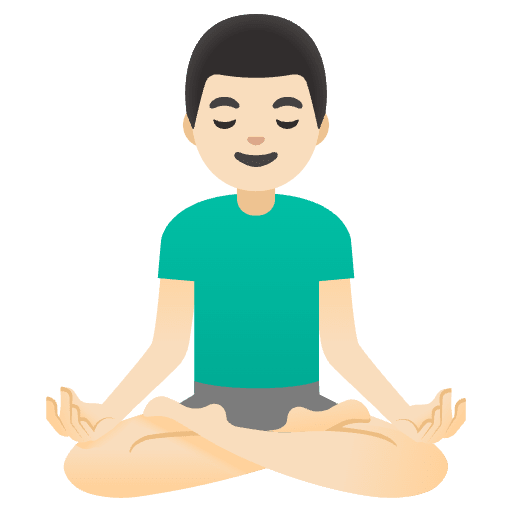 Man In Lotus Position Light Skin Tone Element from Noto Emojis Set