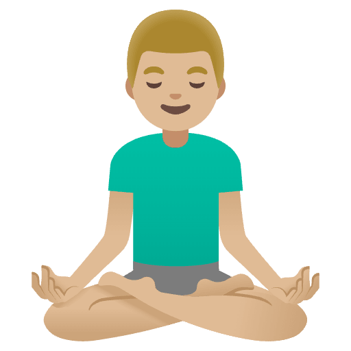 Man In Lotus Position Medium Light Skin Tone Emoji from Noto Emojis Set
