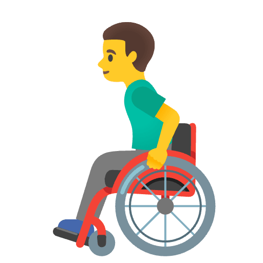 Man In Manual Wheelchair Emoji from Noto Emoji Set