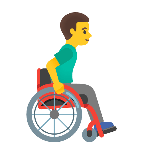 Man In Manual Wheelchair Facing Right Emoji from Noto Emojis Set