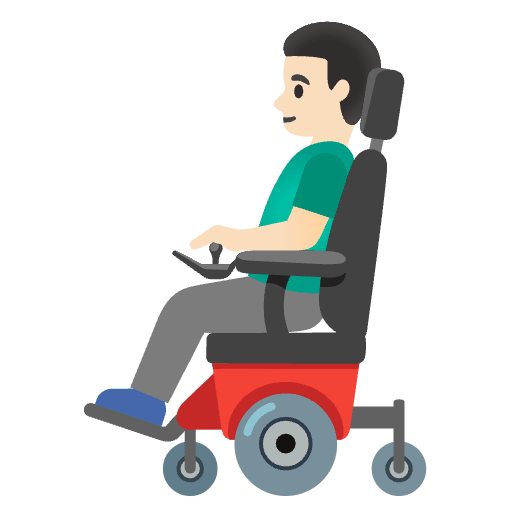 Man In Motorized Wheelchair Light Skin Tone Element from Noto Emojis Set