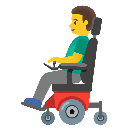 Man In Motorized Wheelchair Emoji from Noto Emoji Set