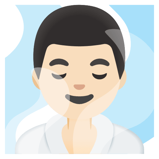 Man In Steamy Room Light Skin Tone Emoji from Noto Emoji Set