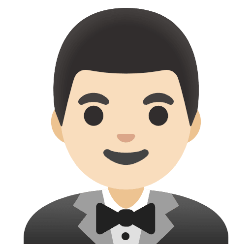 Man In Tuxedo Light Skin Tone Element from Noto Emojis Set