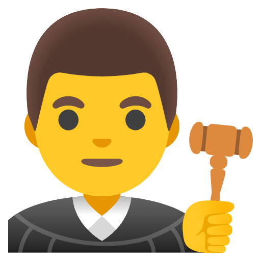 Man Judge Emoji from Noto Emojis Set