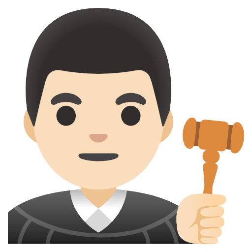 Man Judge Light Skin Tone Emoji from Noto Emoji Set